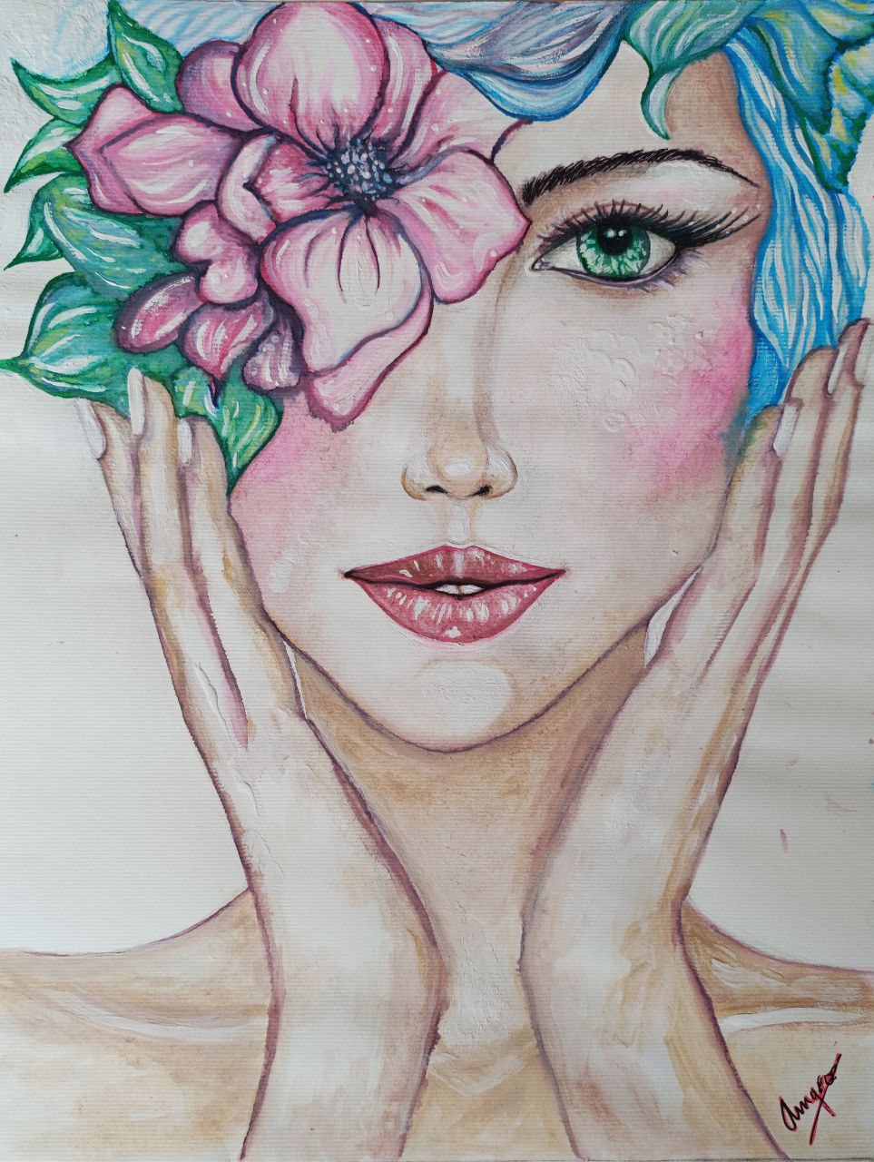 Obra de Agata — Mujer de Acuarela